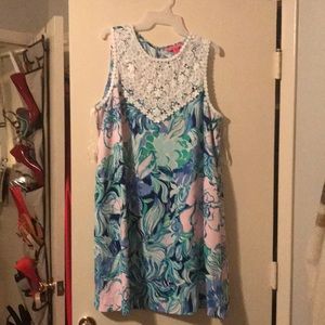 Blue Floral Lilly Pulitzer Dress 16